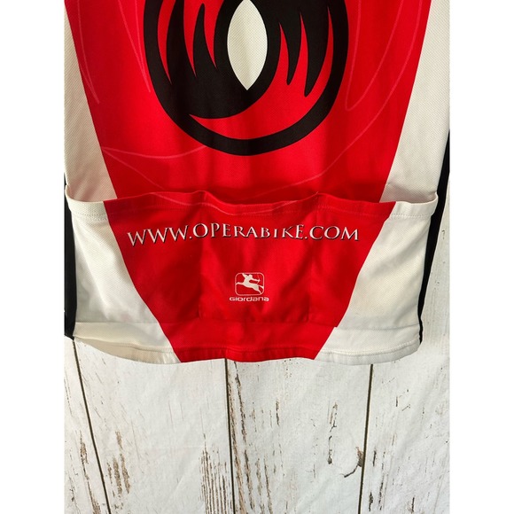 Giordana Men's Cycling Shirt Red/Whi/Black SIZE Med - Picture 4 of 5